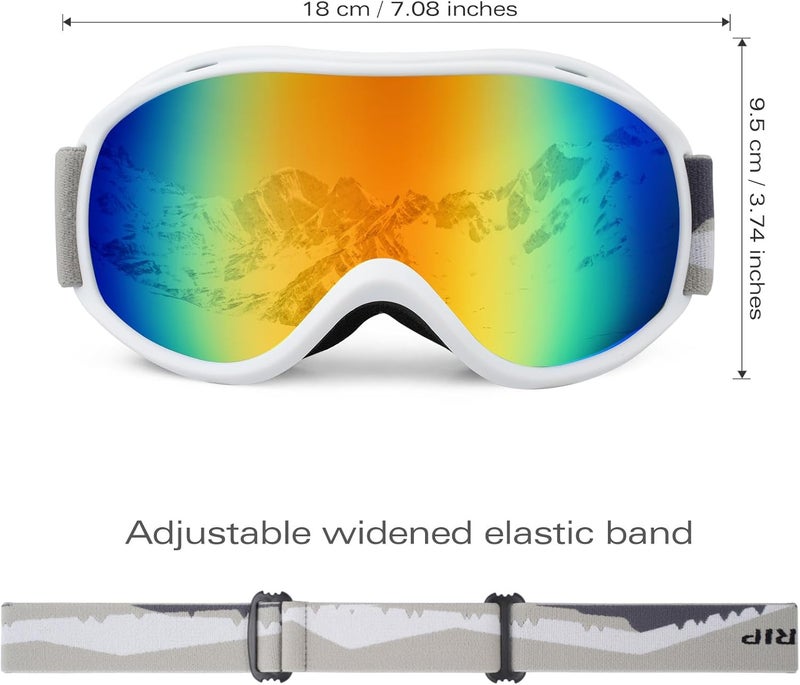 Supertrip Ski Goggles Men Women Anti-Fog Snow Goggles UV Protection Snowboard Goggles for Adult Youth - Image 5